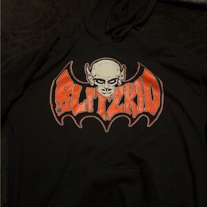 Black Hoodie with orange Blitzkid Logo